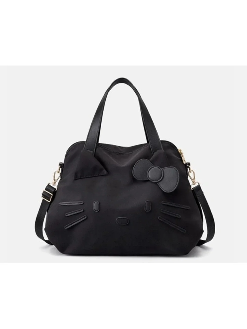 Wet n Wild Hello Kitty Black Tote Bag with Makeup Brush and Sponge Bundle